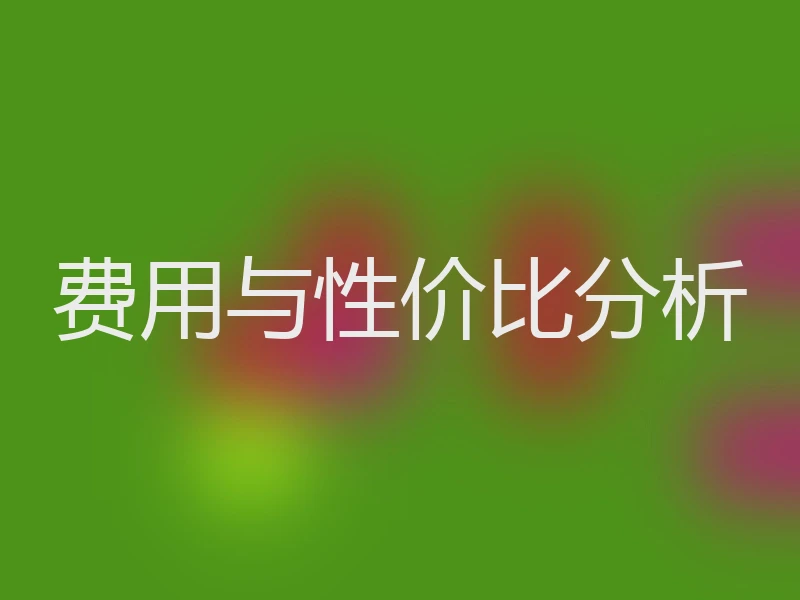 费用与性价比分析