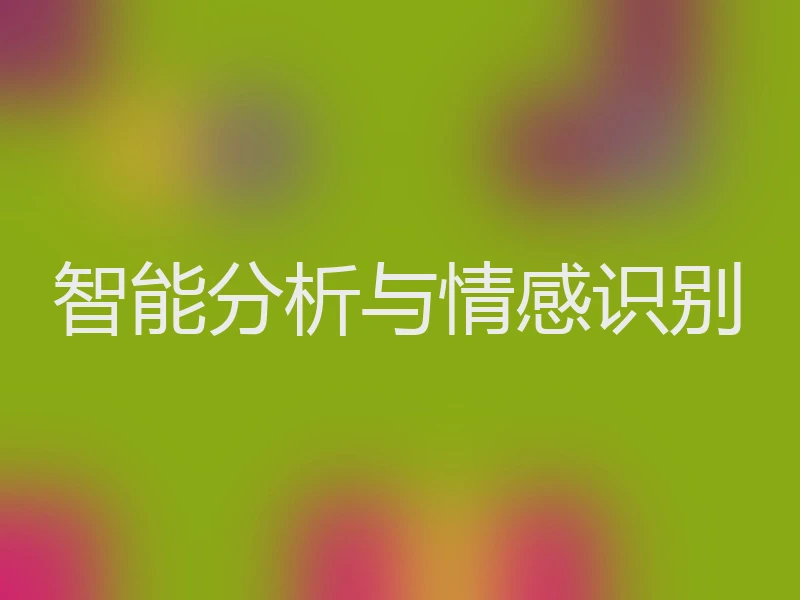 智能分析与情感识别