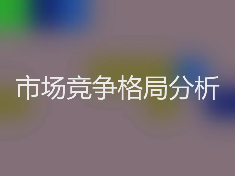 市场竞争格局分析