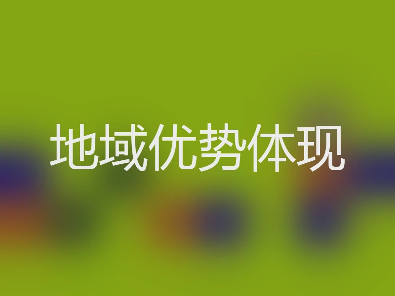 地域优势体现