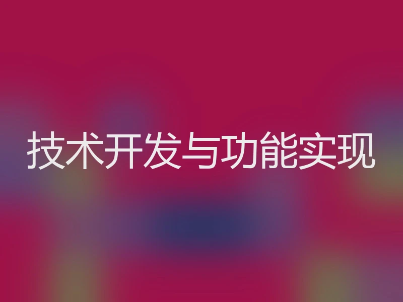技术开发与功能实现