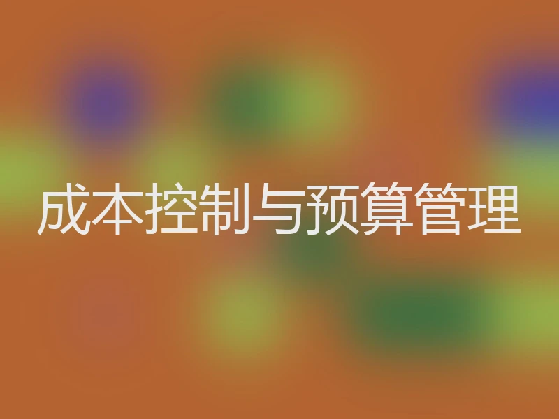 成本控制与预算管理