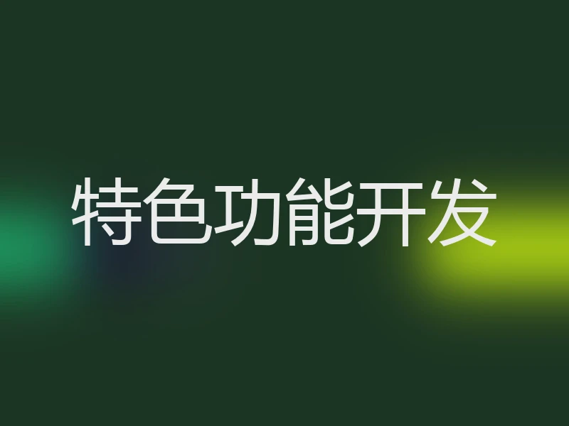 特色功能开发