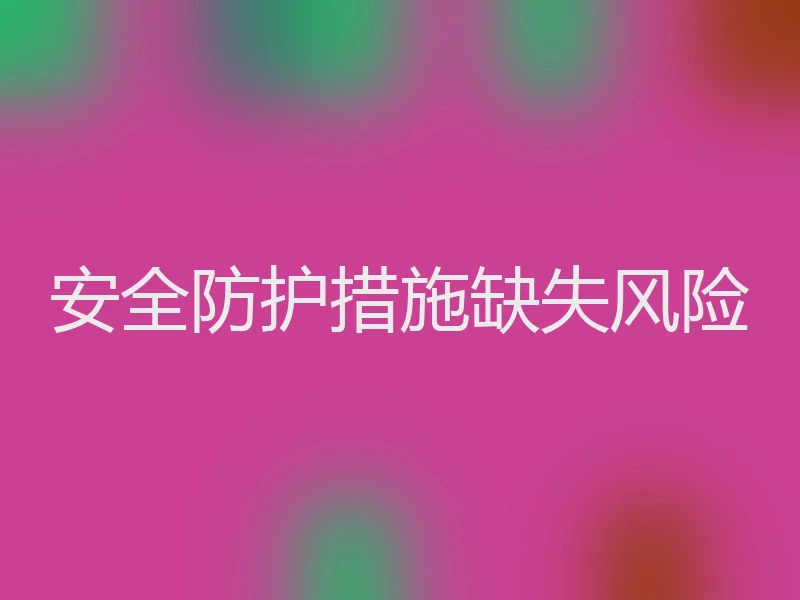 安全防护措施缺失风险