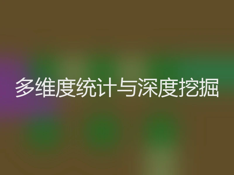 多维度统计与深度挖掘