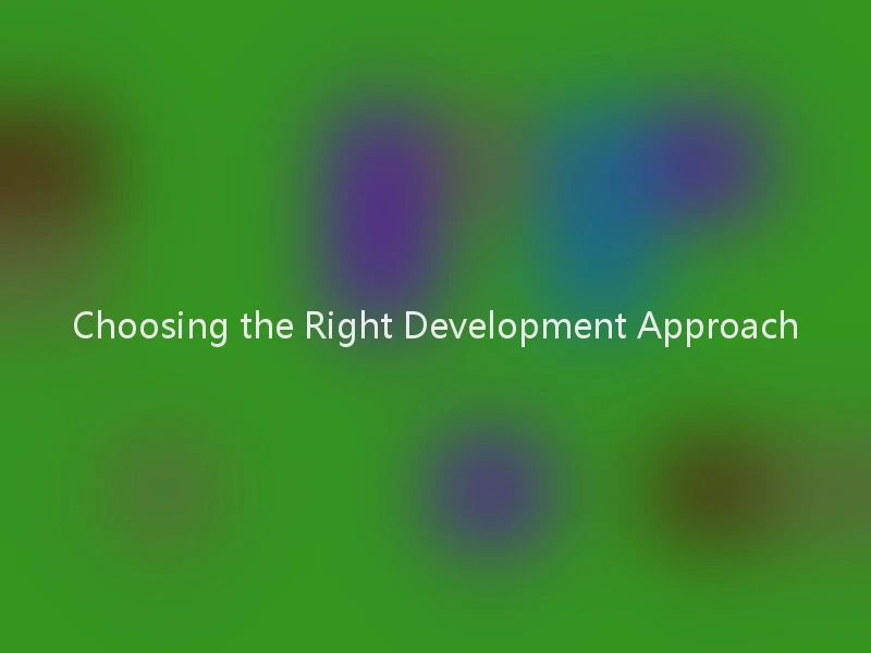 Choosing the Right Development Approach