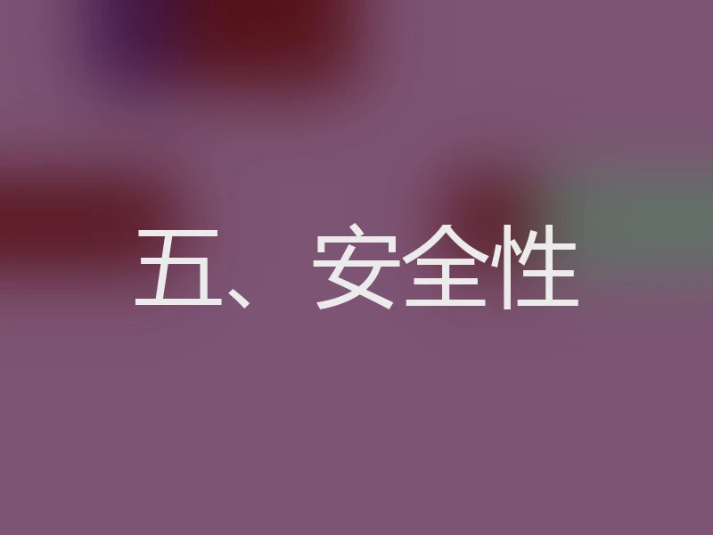 五、安全性