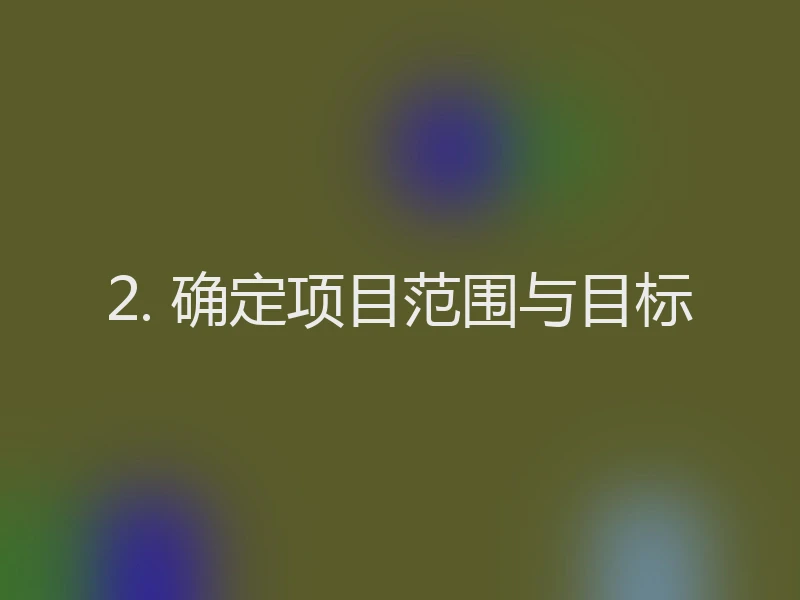 2. 确定项目范围与目标