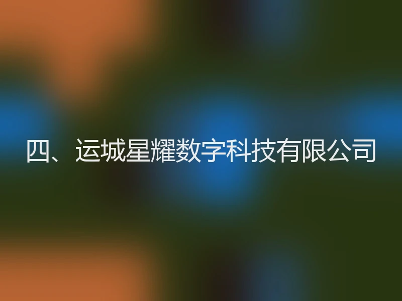 四、运城星耀数字科技有限公司