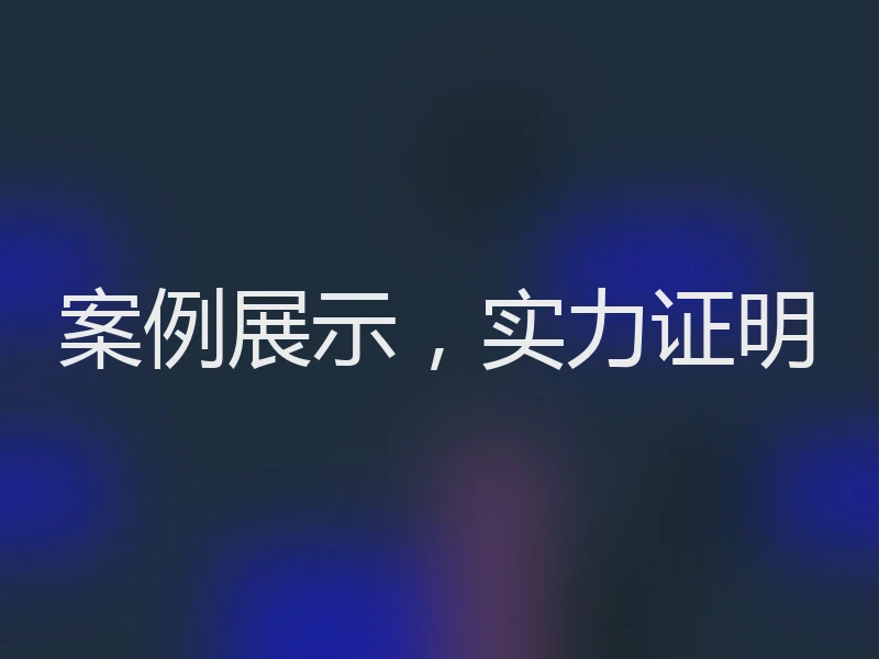 案例展示,实力证明