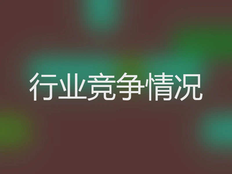 行业竞争情况