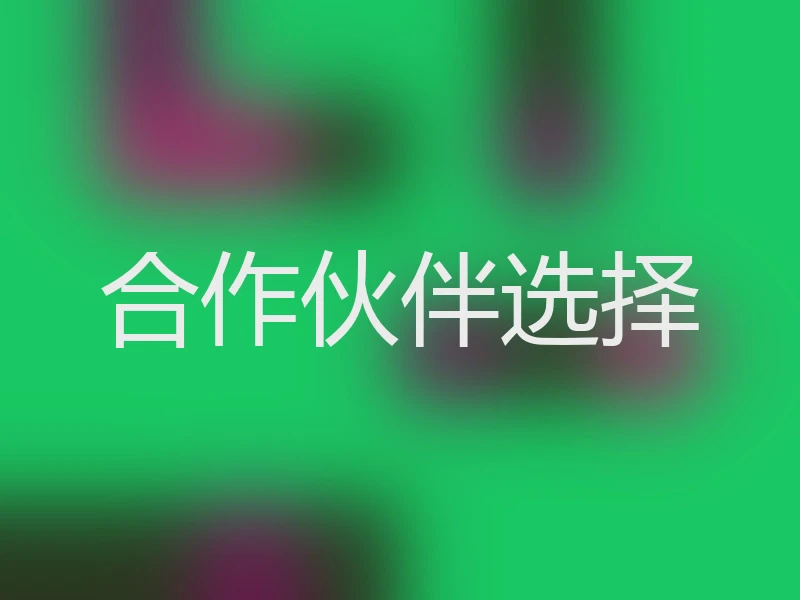 合作伙伴选择