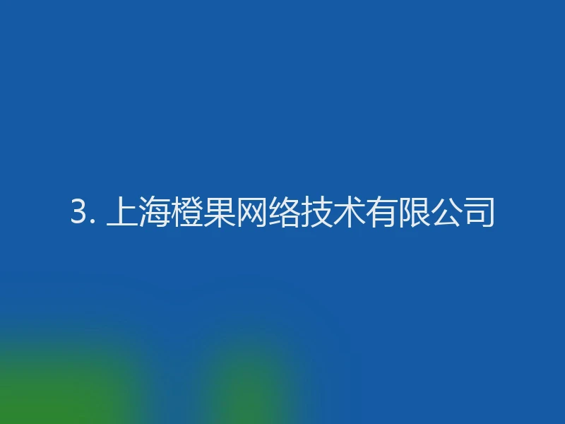 3. 上海橙果网络技术有限公司