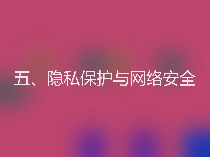 五、隐私保护与网络安全