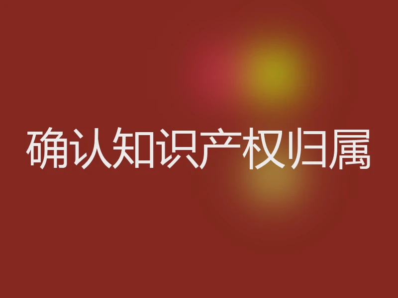 确认知识产权归属