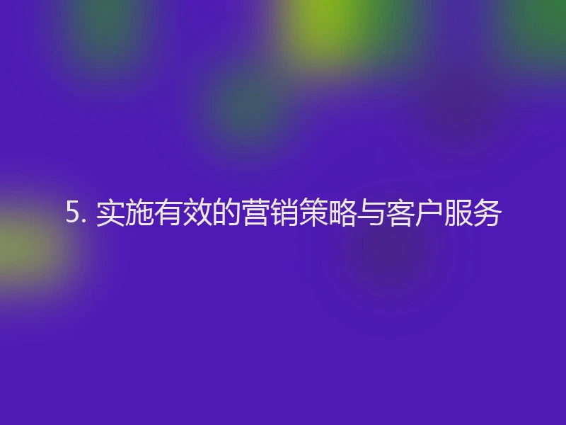5. 实施有效的营销策略与客户服务