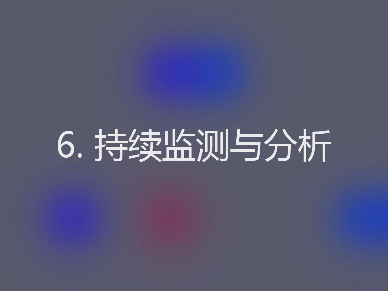 6. 持续监测与分析