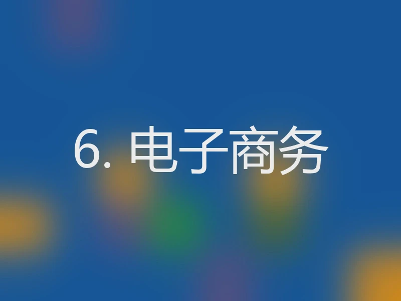 6. 电子商务