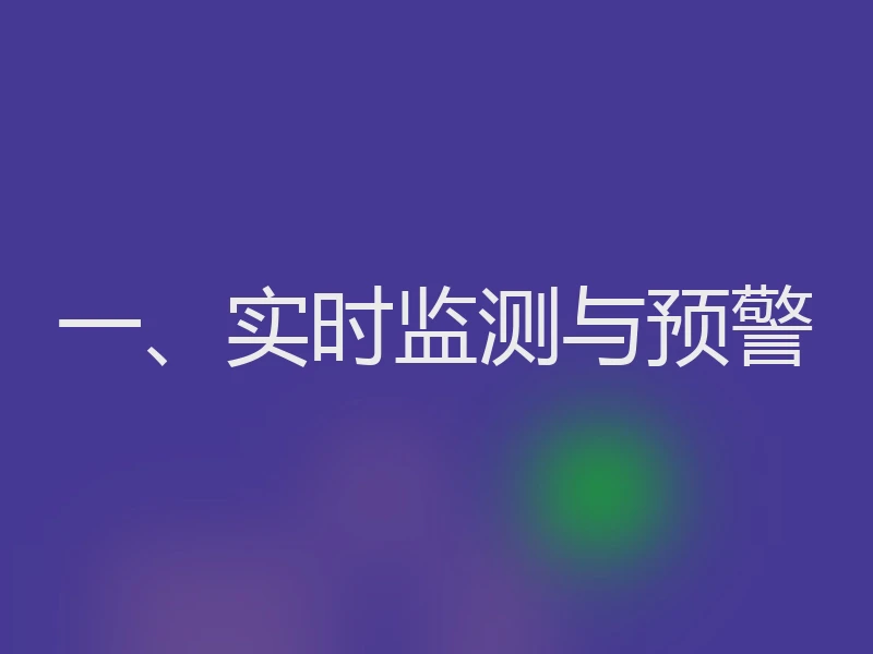 一、实时监测与预警