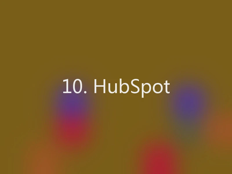 10. HubSpot