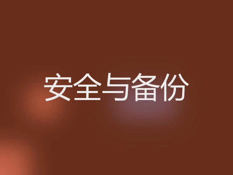 安全与备份