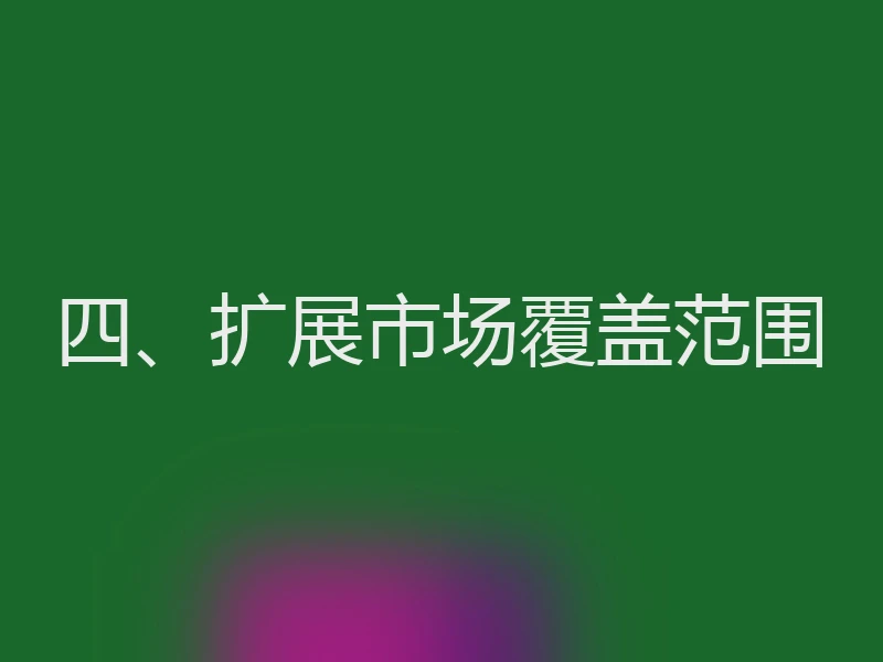 四、扩展市场覆盖范围