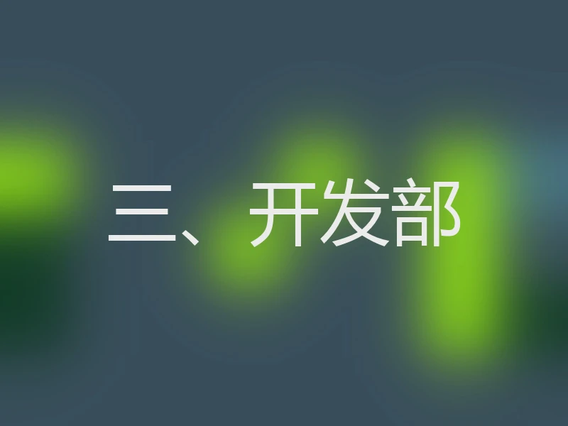 三、开发部