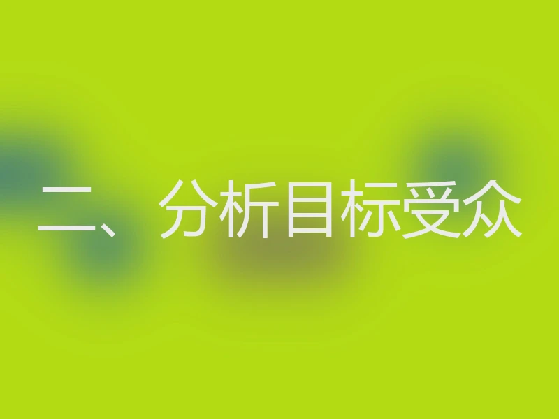 二、分析目标受众