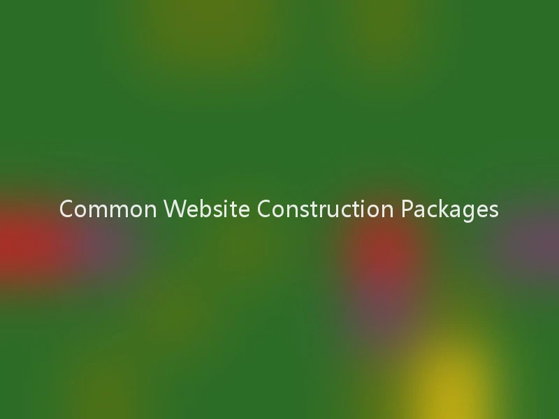 Common Website Construction Packages