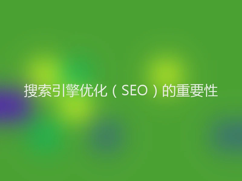 搜索引擎优化（SEO）的重要性