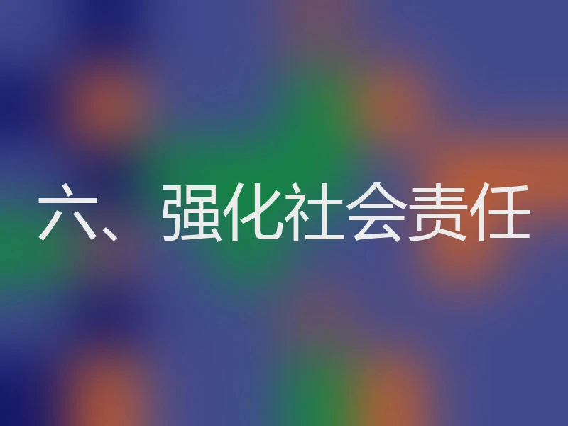 六、强化社会责任