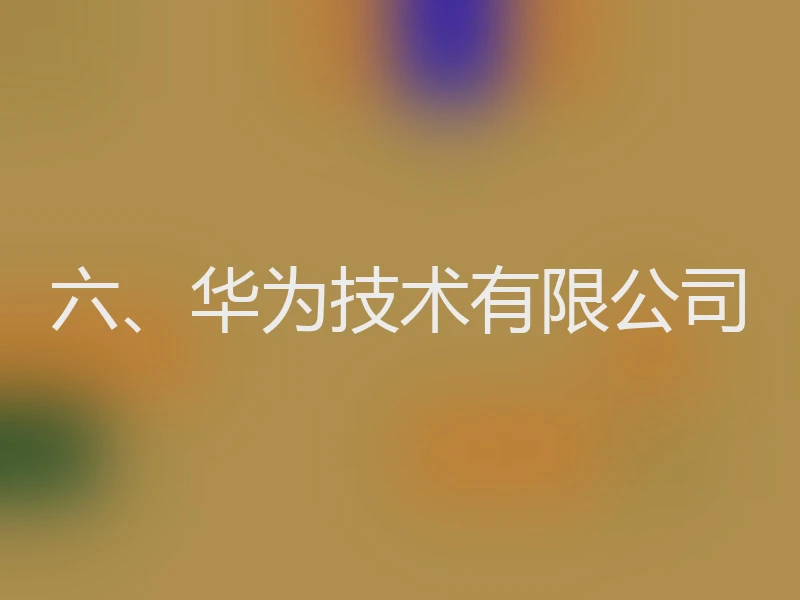 六、华为技术有限公司