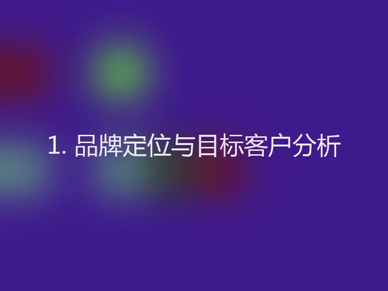 1. 品牌定位与目标客户分析