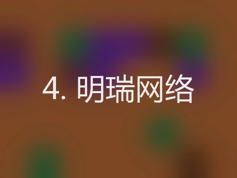 4. 明瑞网络