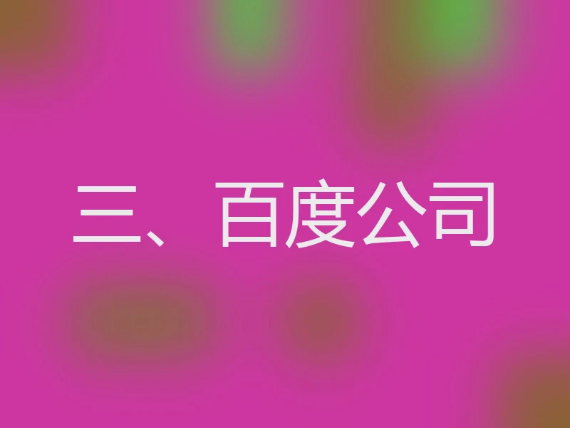 三、百度公司