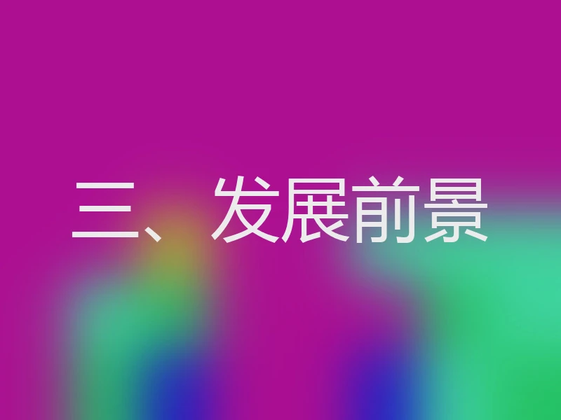 三、发展前景