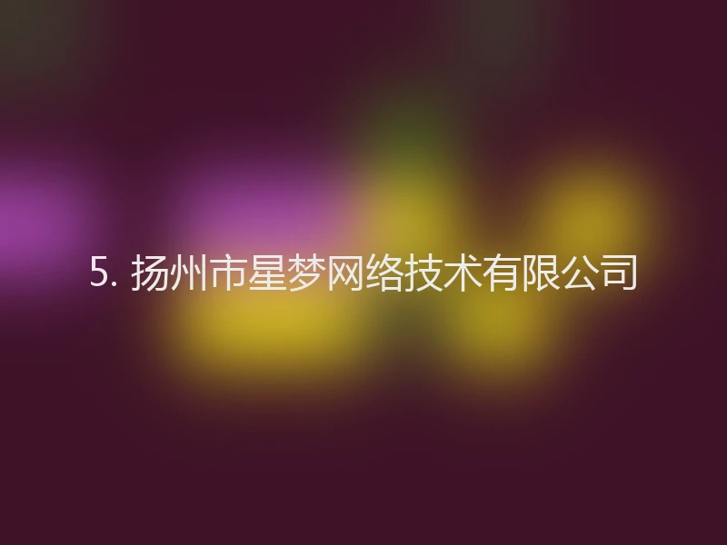 5. 扬州市星梦网络技术有限公司