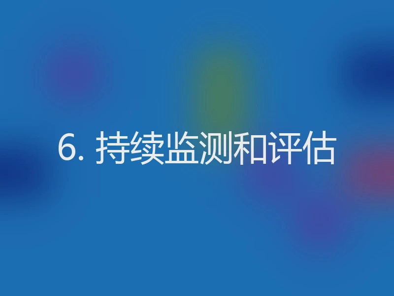 6. 持续监测和评估