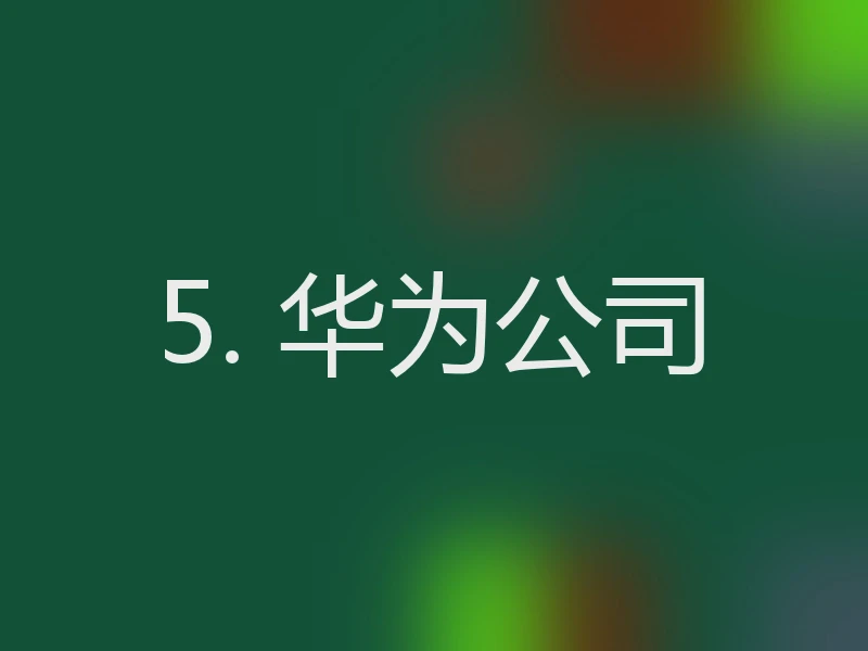 5. 华为公司