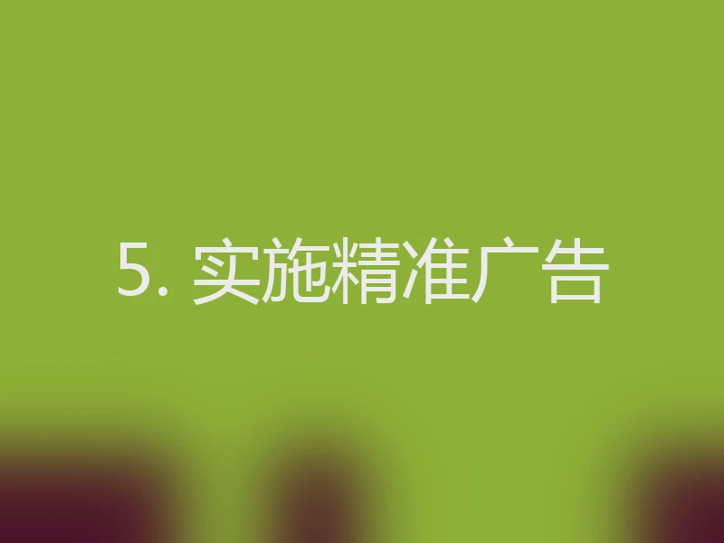 5. 实施精准广告