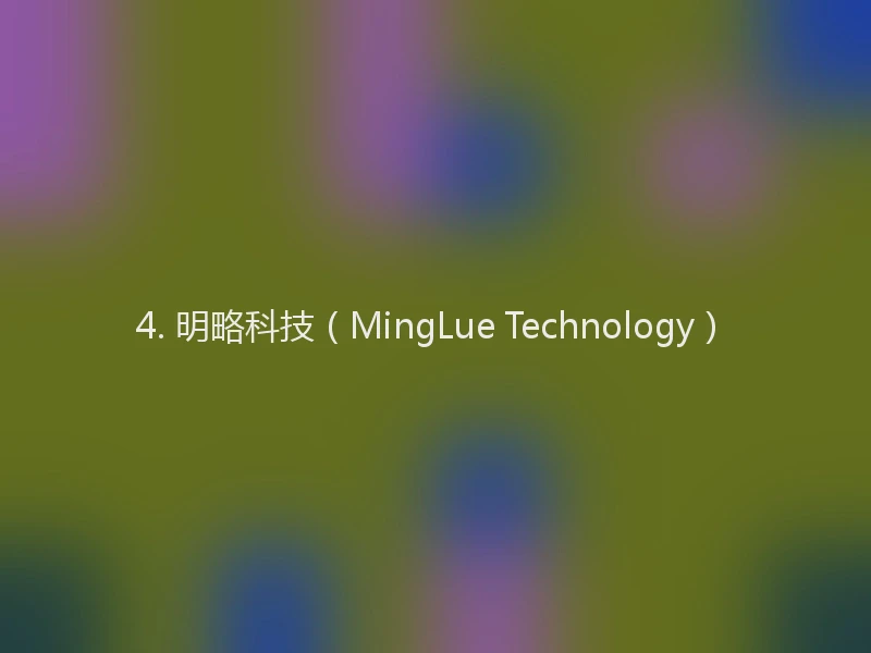 4. 明略科技（MingLue Technology）