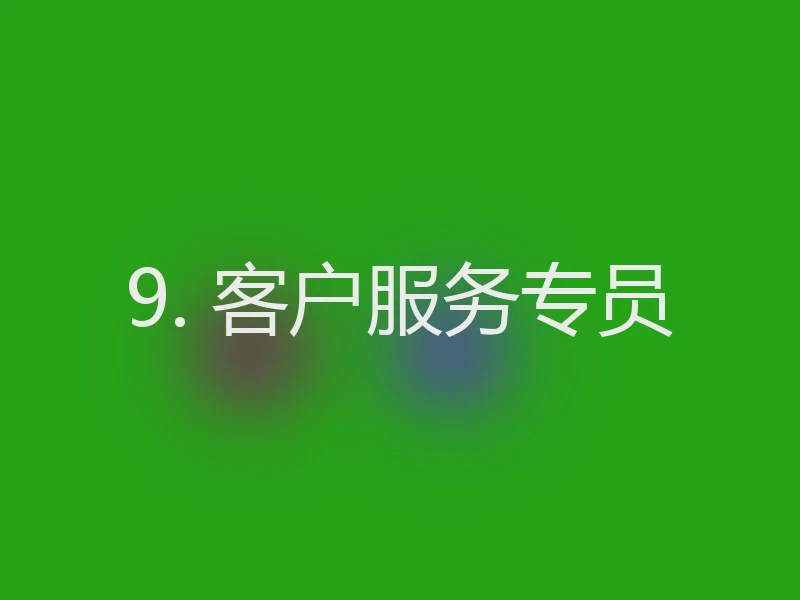 9. 客户服务专员