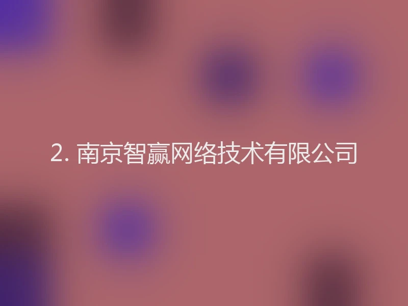 2. 南京智赢网络技术有限公司