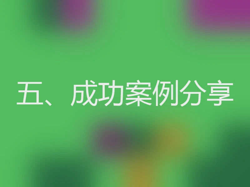 五、成功案例分享