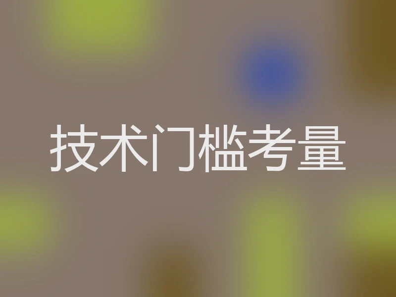 技术门槛考量