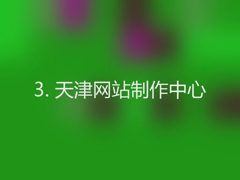 3. 天津网站制作中心
