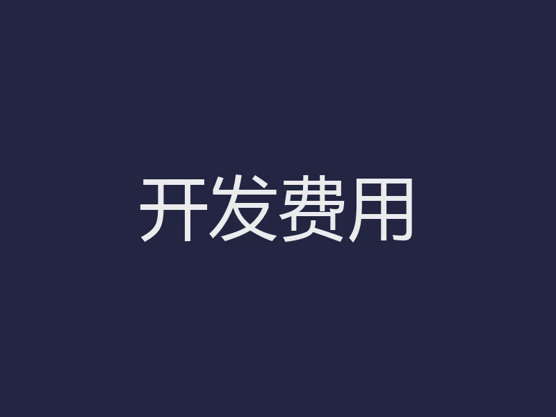 开发费用