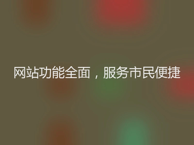 网站功能全面，服务市民便捷