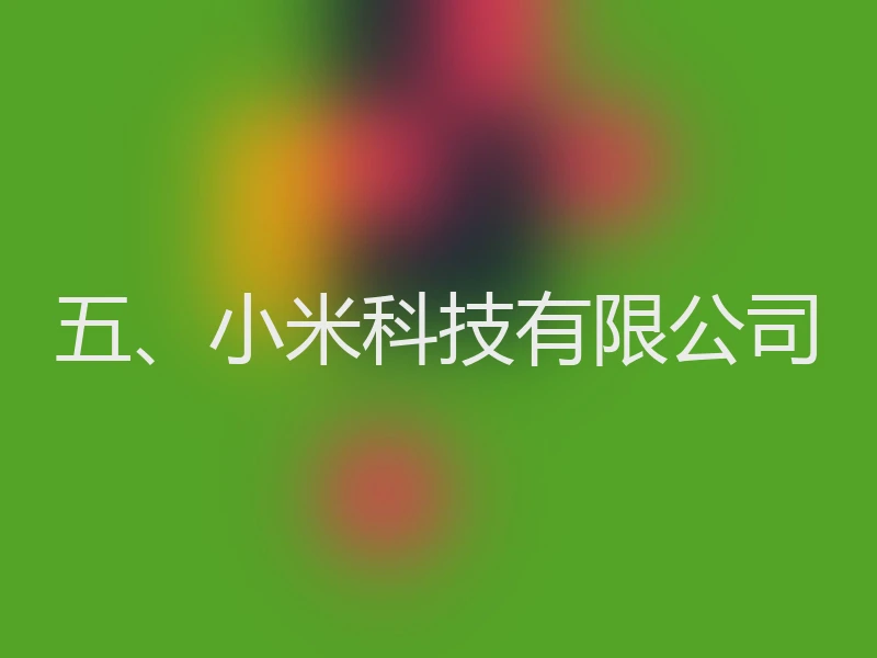 五、小米科技有限公司
