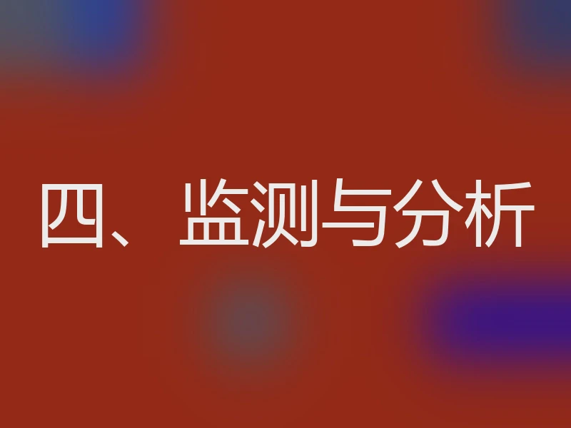四、监测与分析